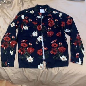 Denim floral jacket